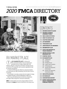 2020 FMCA DIrectory