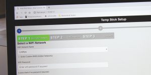 Instructions for setting up the Temp°Stick system using an internet-enabled device such as a laptop are straightforward. Temp°Stick requires an active Wi-Fi connection.