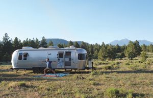 Practicing yoga in Flagstaff, Arizona.