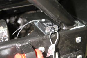 A breakaway switch was installed on the front bumper.