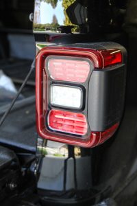 The taillight housings have room for the LEDs and blind-spot detection sensors.