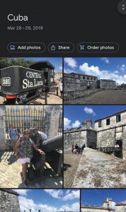 All photos shot in a particular place, regardless of when they were taken, can be located by searching for the site by name.