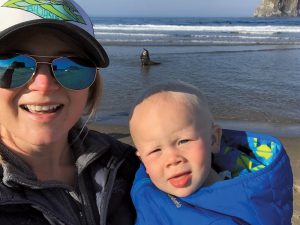 Hobnobbing with sea lions.