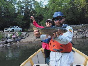 Kelly and Jackie Prentiss fish for trout when RVing at Colorado's Glenwood Canyon Resort.
