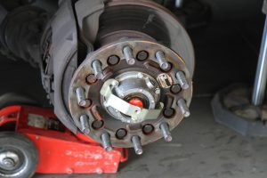 The wheel hub assembly is ready for mounting.