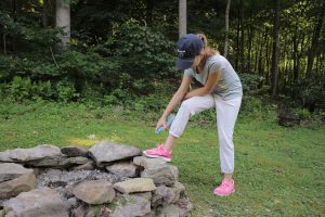 Apply tick repellent and wear light-colored clothing so ticks are easily seen.