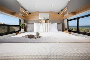 The RTB's twin beds can be moved together to form a queen-size bed.