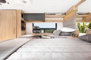 The Wonder RTB has two twin-size beds in the rear master bedroom.