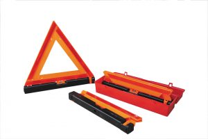 Every RV should carry weighted reflective safety triangles.