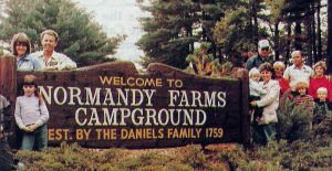 Members of the Daniels family gather at their Normandy Farms campground sometime in the 1980s.