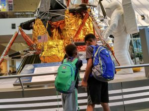 The Sims family’s stops in Washington, D.C., included the National Air and Space Museum.