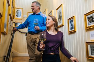 The home boasts a stairwell lined with photos of people who played a role in developing Napa Valley.