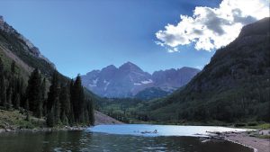 Near Aspen, the Maroon Bells provided a picture-perfect view.
