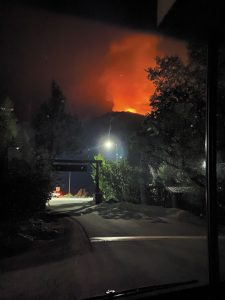 The Grizzly Creek Fire colored the night sky in Glenwood Springs during the family's stay at Glenwood Canyon Resort.