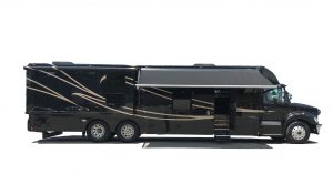 An exterior view of the Equine RV.