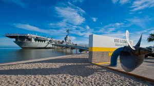 Moored next door to the aquarium, the USS Lexington aircraft carrier offers self-guided tours of 11 of the ship’s decks, among other attractions.