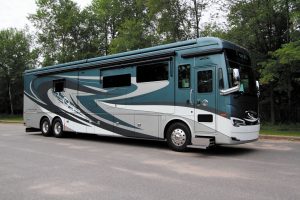 Tiffin high-line motorhomes, such as the Tiffin Allegro Bus above, and Vanleigh fifth-wheels, will be produced by what is now a Thor Industries subsidiary, known as Tiffin Group.