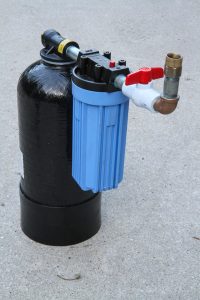 RV owners must fill the prefilter chamber of a portable softener with salt prior to the regeneration process.