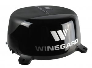 The Isata 5 is equipped with the Winegard ConnecT 2.0 rooftop dome antenna.
