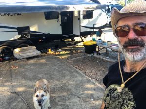 After a divorce, Paul Tassone transitioned from a stationary home to a travel trailer. He pursues acting and travels with his dog, Daisy.