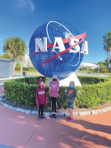 The family’s odyssey included a stop at the Kennedy Space Center in Florida.