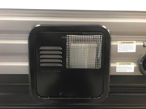 With the panel on, the water heater burner should barely be audible from 10 feet away.