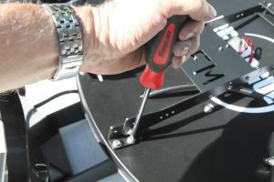 Attaching the LNB arm only required tightening a few bolts.