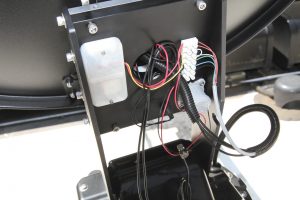 LED accent lighting was wired to the existing connectors on the backside of the main arm.