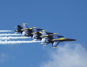 Ken and Marie Lailer’s journeys have included watching the Blue Angels flight demonstration squadron in Pensacola, Florida.