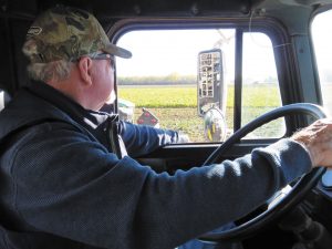 Drivers watch for the signal on the tractor that indicates it’s their turn.