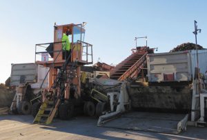 Drivers transport their sweet cargo to a piler at the designated location for offloading.