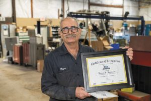Wayne Knudson has 40 years of service at Jayco and is one of 64 employees with 30-plus years recently recognized by the company.