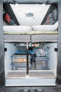 The twin bed configuration leaves 52 cubic feet of under-bed storage.