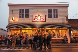 In Floyd, music spills out onto the streets each Friday.