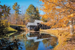 Mabry Mill, situated along the Blue Ridge Parkway. 