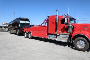Trucks capable of towing a larger motorhome such as this one represent a substantial investment for the tow company.