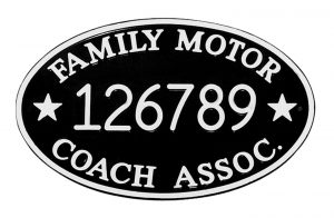 New FMCA members receive a plate bearing their unique membership number.