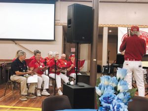 During the Midwest Area Rally, Rett Porter joined the Frustrated Maestros chorus.