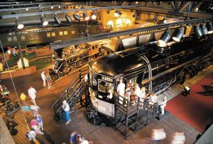 The museum displays 21 locomotives and cars, including the unusual Southern Pacific cab-forward locomotive.