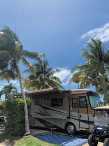 Brianne Burns relaxed in a tropical paradise at Boyd’s Key West Campground during a trip to Florida.
