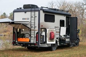 The Ekko’s rear gear garage.