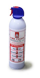 The compact Fire Fight SS20 foam extinguisher works on small fires.