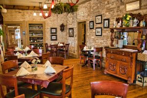An interior view of the Alpine Haus restaurant.