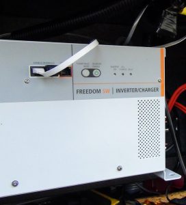 An inverter-charger inverts 12 volts DC to 120 volts AC and also charges batteries.