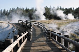 Remain on the boardwalks that have been erected around hot springs and geysers.