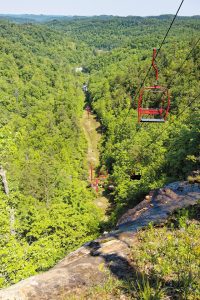 The chairlift at Natural Bridge State Resort Park in Slade.
