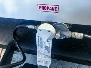 Leaks can occur at the propane regulator, so be sure to include it when conducting a test with a soap mixture.