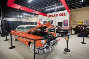 More than 200 vehicles at the Classic Car Collection, enhanced by art and vignettes, celebrate the role of the automobile in daily life.
