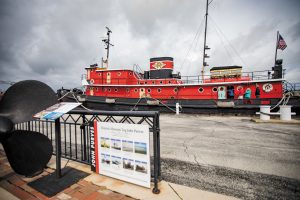 The John Purves tugboat is moored at the Door County Maritime Museum in Sturgeon Bay.