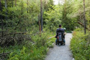 Many hiking paths are accessible for wheelchair users and can be located by visiting certain government websites and online maps.